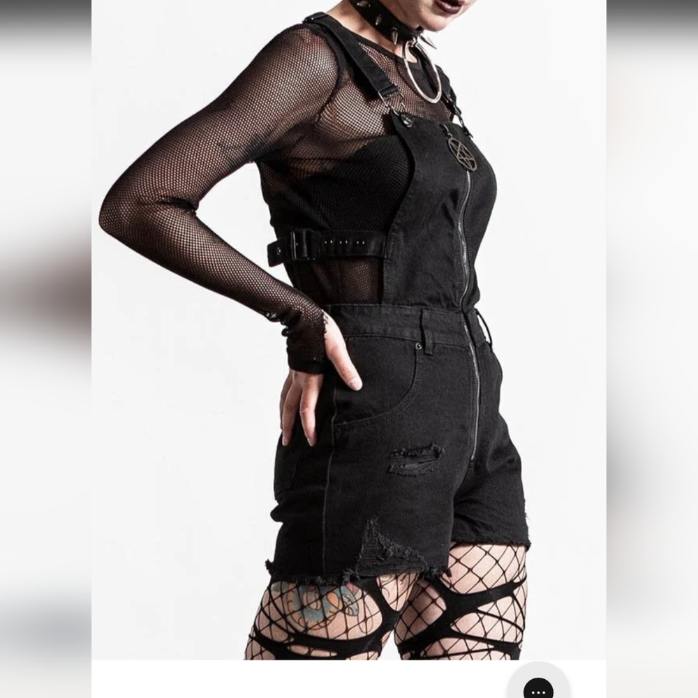 Black Denim Women's Overalls